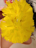 澳顏萊亞光啦啦操花球拉拉隊手花啦啦隊手拿花手柄款手搖花舞蹈演出花球 亞光黃色小號4寸【2個(gè)裝】 曬單實(shí)拍圖