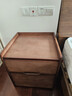 實(shí)木床頭柜保險箱一體家用臥室簡(jiǎn)約床邊柜多功能帶指紋密碼保險柜 胡桃色簡(jiǎn)約款/鑰匙+密碼 曬單實(shí)拍圖