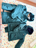 暇步士（Hush Puppies）童裝兒童外套秋冬季新款男女大童簡(jiǎn)約時(shí)尚加厚風(fēng)衣外套 叢林綠 150 cm 曬單實(shí)拍圖