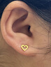 周生生永系列黃金耳釘 足金愛(ài)心心形耳環(huán) 送女友禮物 68740E 定價(jià) 曬單實(shí)拍圖