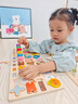 貝初眾嬰幼兒童玩具0-1-3歲積木忙碌板蒙氏早教聰明板益智一歲寶寶玩具 八合一聰明板【水果認知+數字運算+釣魚(yú)套裝】 幼兒玩具男女孩童數字拼裝配對木質(zhì)周歲生日禮物 曬單實(shí)拍圖