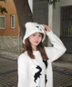津炳勝帽子秋冬季毛絨可愛(ài)學(xué)生絨毛線(xiàn)帽女大頭圍冷帽顯臉小熊耳朵針織帽 加厚款保暖熊耳帽子【白色鼻涕熊】 均碼【軟糯厚實(shí)丨不挑臉型丨舒適不勒】 曬單實(shí)拍圖