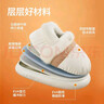 樸西兒童棉拖鞋2025男女秋冬季室內家居防滑羽絨布防水可外穿包跟棉鞋 太空灰 32 【210mm】 曬單實(shí)拍圖