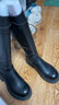 百麗騎士靴女25冬新商場(chǎng)同款真皮厚底高筒靴E6A1DDG5 黑色-絨里 38 曬單實(shí)拍圖