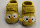 小茸低幫魔術(shù)貼貓頭鷹 0-3歲嬰幼兒學(xué)步前鞋 家居羊毛鞋保暖縫制無(wú)膠 黃色 13.5  適合腳長(cháng)12-12.5cm 曬單實(shí)拍圖