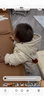 乖奇熊【夾棉加厚】秋冬季寶寶連體衣保暖棉服嬰兒連帽衣服外出可愛(ài)哈衣 杏白圣誕小狗 90cm 曬單實(shí)拍圖