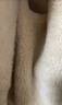 百圖betu女裝冬季新款短外套皮毛一體仿羊羔絨保暖外套女2411T65 卡其色 XS 曬單實(shí)拍圖