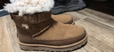 UGG秋季新款女士舒適時(shí)尚保暖平底拼接休閑束帶短筒雪地靴1174575 CHE | 栗色 36 曬單實(shí)拍圖