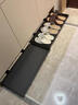 澳洺源鞋柜踢腳抽底部滑輪托盤(pán)入戶(hù)可移動(dòng)換鞋板玄關(guān)下方抽拉滑軌鞋架子 黑色【460寬310深】 曬單實(shí)拍圖