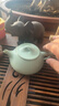 青澹墨雅天青汝窯 茶具茶壺開(kāi)片冰裂釉功夫泡茶壺 景德鎮手工陶瓷禮盒裝 石瓢壺 225ml 曬單實(shí)拍圖