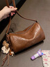 toutou女款包包小狗仿植鞣筆筒小包實(shí)用單肩斜挎包生日送女友閨蜜禮物 巧克力棕 曬單實(shí)拍圖