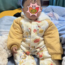 漢宮優(yōu)品寶寶秋冬季加厚保暖幼兒衣服夾棉外出服連體衣國風(fēng)嬰兒棉襖 乳白色 聞雞起舞 100 cm 曬單實(shí)拍圖