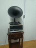 ROBERILLINE臺式留聲機黑膠唱片機HIFI音質(zhì)家用客廳時(shí)尚音箱擺件美式復古現代藍牙音響唱機FM收音機一體送禮 啞光深胡桃 曬單實(shí)拍圖