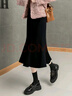 絲柏舍高腰魚(yú)尾裙2025秋裝新款女裝時(shí)尚簡(jiǎn)約中長(cháng)款顯瘦半身裙 曬單實(shí)拍圖