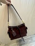真皮磨砂牛皮復古美拉德托特包2026新款女包高級感單肩腋下斜挎包 【酒紫】 復古磨砂牛皮大容量 曬單實(shí)拍圖