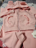 G.duck小黃鴨女寶寶秋裝女童套裝一歲嬰兒衣服小女孩春秋休閑衛衣兩件套 粉紅色l兩件套 90 尺碼1~2歲【 80-90cm】 曬單實(shí)拍圖