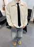 NASADKGM官方衛衣套裝男秋冬季新款休閑運動(dòng)寬松假兩件上衣褲子情侶兩件套 米白色套裝 XL （建議120-139斤） 曬單實(shí)拍圖