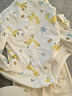 舒貝怡嬰兒衣服夏季男童睡衣女寶寶空調服薄款內衣套裝家居服 滿(mǎn)印黃 90 曬單實(shí)拍圖