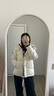 波司登（BOSIDENG）25年新款泡芙90鵝絨羽絨服女商場(chǎng)熱賣(mài)同款外套B250243116 【趨勢推薦】幻境白8625 XS 155/80A充絨量172g 體重約110以?xún)?曬單實(shí)拍圖