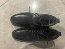 紅蜻蜓正裝棉鞋25冬季高端男鞋牛皮加絨保暖短靴爸爸皮鞋WTD45075黑色41 曬單實(shí)拍圖