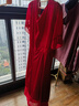 【特價(jià)撿漏】高檔輕奢品牌紅色裙子2022女夏新款小個(gè)子長(cháng)款大擺雪紡連衣裙超仙氣質(zhì)沙灘長(cháng)裙 (紅色連衣裙-五分袖) 2XL(建議120-130斤) 曬單實(shí)拍圖