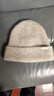 玖慕（JIUMU）山羊絨大頭圍保暖毛線(xiàn)帽秋冬羊毛針織帽冷帽冬帽堆堆帽防寒帽子女 曬單實(shí)拍圖