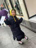 幼嵐（ALLBLU）allblu幼嵐【法棍面包】?jì)和L(cháng)款羽絨服女童男童24冬季新保暖外套 墨黑 130 cm 曬單實(shí)拍圖