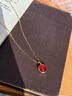 Arsis印記系列撲克項鏈女紅色吊墜毛衣鏈高級感輕奢送女友新年禮物 撲克項鏈(方塊) 曬單實(shí)拍圖