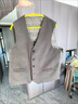 恒源祥高端V領(lǐng)羊毛馬甲男鵝絨西裝馬甲2026新款商務(wù)羽絨背心修身坎肩男 駝色 2XL 185155-170斤 曬單實(shí)拍圖