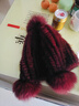 兔芊（TUQIAN）女士高檔貂皮帽子水貂皮草整貂帽子女款冬季眞皮貂毛編織狐貍球帽 酒紅色 均碼加厚有彈性 曬單實(shí)拍圖