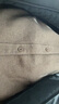 羅蒙（ROMON）可機洗綿羊毛長(cháng)袖襯衫男士春秋季新款商務(wù)職業(yè)正裝秋冬厚款襯衣男 卡其  3XL /體重170~185斤 曬單實(shí)拍圖