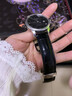 適用天梭表帶1853力洛克原裝款皮帶真皮手表帶T006/T41男女俊雅19 黑色黑線(xiàn)+銀色蝴蝶扣款 19mm接口寬度 曬單實(shí)拍圖