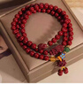 晶湖南紅手串手鏈女長(cháng)鏈高級感天然玉石瑪瑙生日禮物送女友官方旗艦店 特級滿(mǎn)肉南紅+來(lái)財貔貅+蓮花三圈【6mm】+證書(shū)+禮盒 曬單實(shí)拍圖