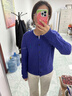 beanpole【新年禮物】含山羊絨   女士青春活力風(fēng)時(shí)尚多巴胺絞花開(kāi)衫毛衣 藍紫色 L 170/92A 曬單實(shí)拍圖