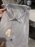 格羅尼雅（GORNIA）男士綿羊毛純色休閑商務(wù)通勤簡(jiǎn)約百搭經(jīng)典襯衣GBW88351006 灰色 2XL (185B) 曬單實(shí)拍圖