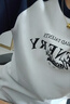 百圖betu女裝秋季新款T恤新款美式復古字母印花圓領(lǐng)T恤女2308T18 白色 M 曬單實(shí)拍圖