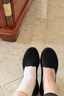 斯凱奇（Skechers）閃穿鞋女鞋秋季淺口單鞋蕾絲平底鞋一腳蹬休閑鞋通勤鞋138188 曬單實(shí)拍圖