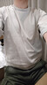 優(yōu)衣庫男女裝大師T AIRism寬松圓領(lǐng)T恤五分袖短袖475355 465185 475355/02淺灰色 M 曬單實(shí)拍圖