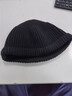 厲蒙Limeng日系瓜皮帽潮牌男女雅痞地主毛線(xiàn)帽韓版復古針織帽 黑色 均碼56-59 曬單實(shí)拍圖