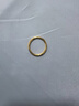 周六福（ZLF）新年禮物  黃金戒指女款硬金三生三世足金素圈指環(huán) 定價(jià)單個(gè) 光面15號-0.85g 曬單實(shí)拍圖