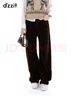 DZZIT地素休閑褲冬季摩登棉質(zhì)燈芯絨闊腿褲子女3J4Q4019W 棕色 S 曬單實(shí)拍圖