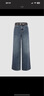 UR2025秋季新款女裝復古休閑腰帶裝飾闊腿牛仔長(cháng)褲UYV850092 曬單實(shí)拍圖