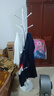 優(yōu)勤衣帽架落地臥室掛衣桿家用客廳簡(jiǎn)易立式晾衣服架多功能掛包架 象牙白-大理石盤(pán)【加大加厚】 曬單實(shí)拍圖