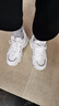 啄木鳥(niǎo)老爹鞋女款2026最新款春秋鞋子軟皮軟底厚底運動(dòng)增高鞋內增高女鞋 白色皮面 36 曬單實(shí)拍圖