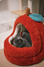 ZEZE新年貓窩冬季保暖貓咪半封閉加厚貓床蒙古包安全感冬天寵物窩 曬單實(shí)拍圖