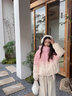 妍莉芬（yanlifen）粉色漸變連帽羽絨棉服女2025年冬季短款小個(gè)子棉襖超好看棉衣外套 漸變粉 M 115斤內 曬單實(shí)拍圖