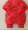 G.duck品牌嬰兒男女童連體羽絨棉服秋冬季0-1-2-3歲小童加厚款外出爬服 紅色 80cm 建議4-9個(gè)月14-18斤 曬單實(shí)拍圖
