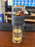 富光抗菌玻璃杯 雙層高硼硅泡茶杯子 茶水分離杯辦公商務(wù)男水杯240ml 曬單實(shí)拍圖