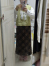 朵世界格紋開(kāi)叉毛呢半身裙女秋冬加厚復古高腰顯瘦a字中長(cháng)款格子包臀裙 咖格-加厚面料 M碼(98-110斤選擇) 曬單實(shí)拍圖