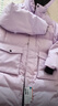 雪中飛（SNOWFLYING）兒童羽絨服男童女童冬季新款御寒加厚中大童長(cháng)款羽絨服灰粉紫150 曬單實(shí)拍圖